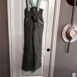 FP Movement by Free People Sage Green Quilted Ski Pants